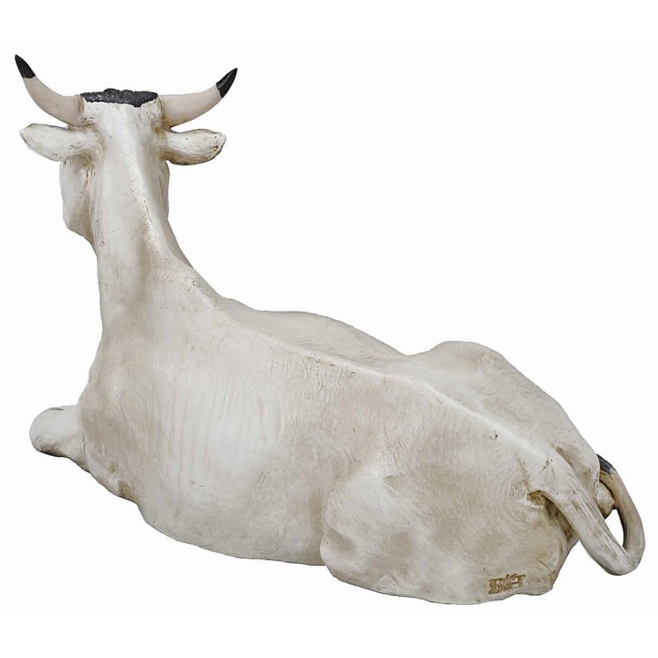 Bue corico bianco per statue 30 cm Pigini
