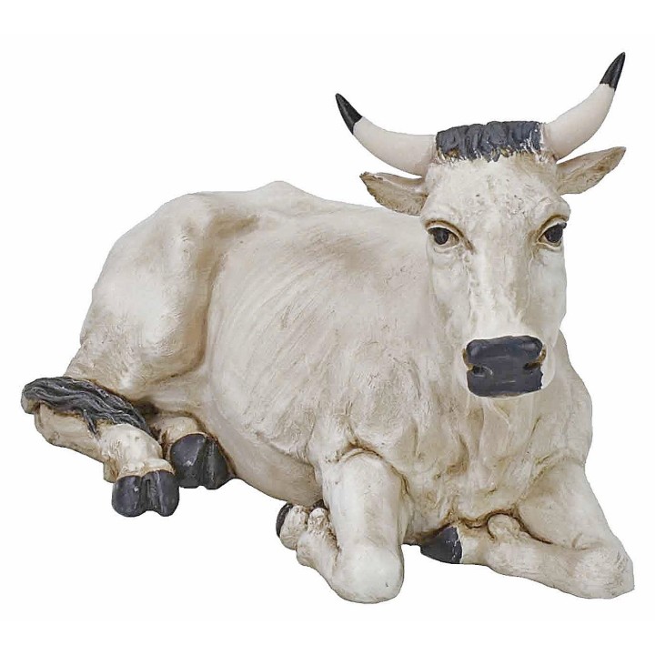 Bue corico bianco per statue 30 cm Pigini