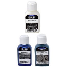 25 ml dye for water effect resin in the following colors:
