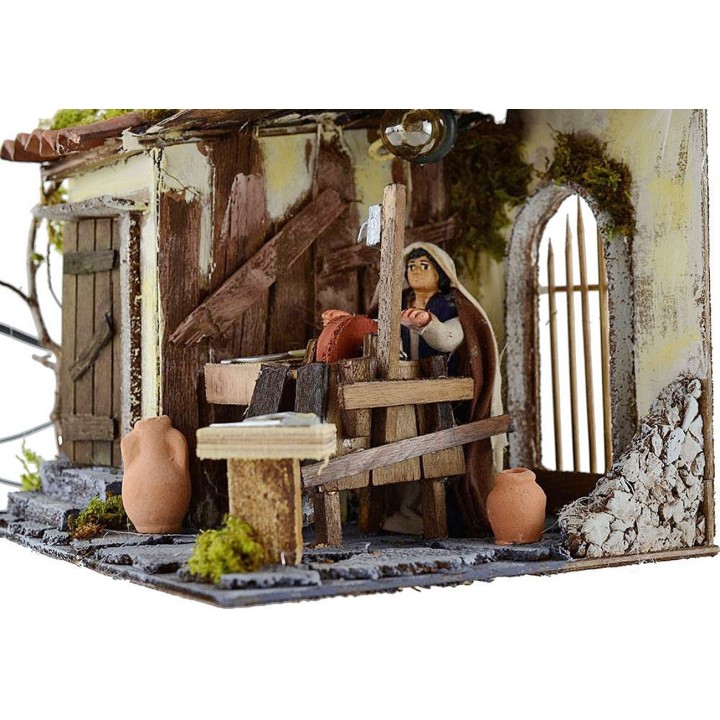 Arrotino palestinese in movimento 10 cm con luce cm 20x18x17 h.
