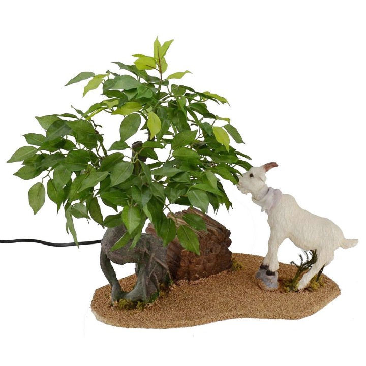White goat eating series 30 cm in motion