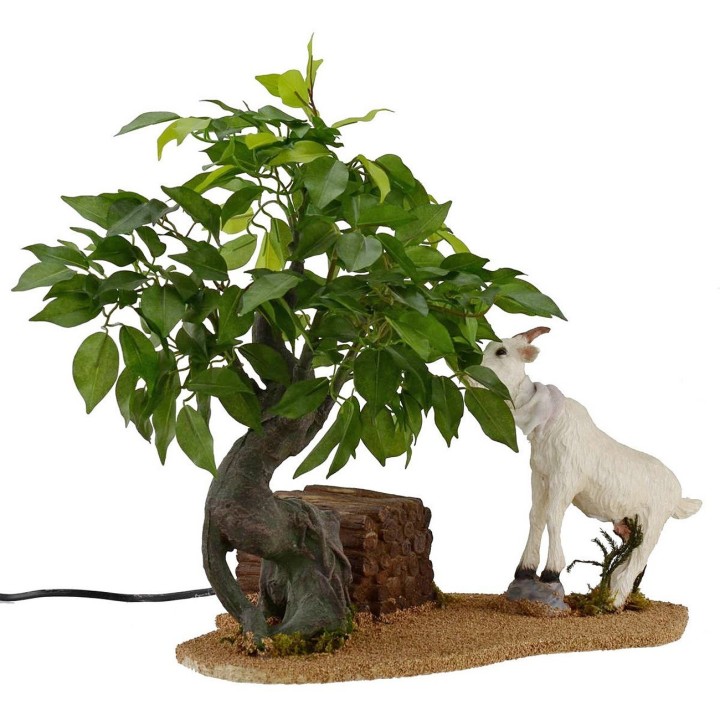 White goat eating series 30 cm in motion