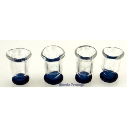 Set 4 bicchieri in vetro
