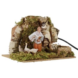 Campesina Landi con gansos en movimiento 10 cm