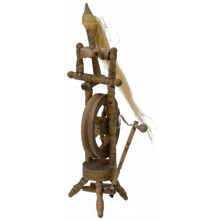 Wooden spinning wheel