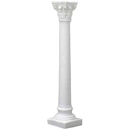 Colonna liscia in resina 9,8 cm