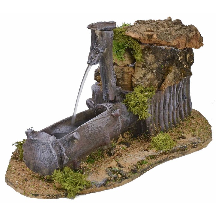 Fuente de tronco en funcionamiento de 14x25x13 cm h