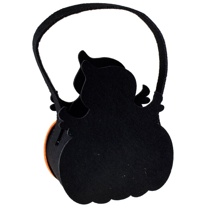 Cesta de calabaza y fantasma para Halloween cm 14x7x17 h