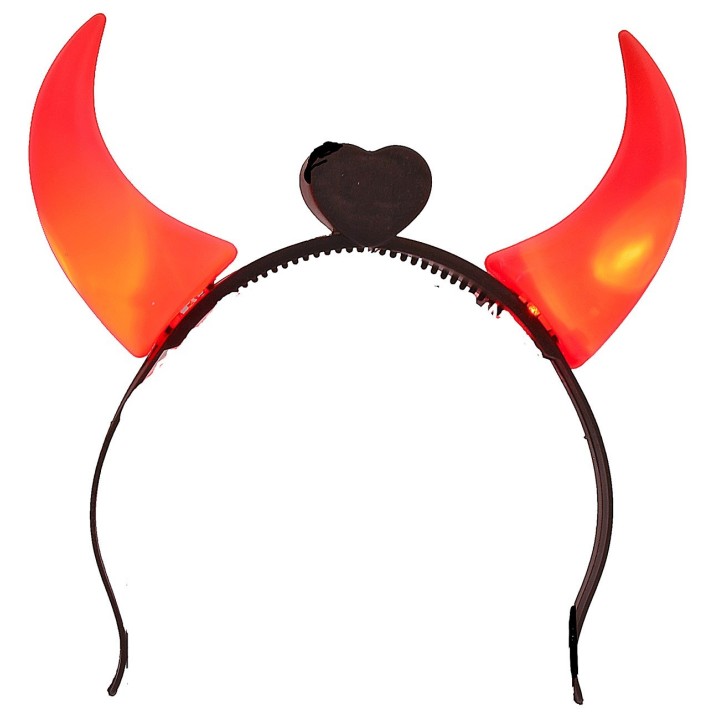 Cerchietto con corna illuminate per Halloween