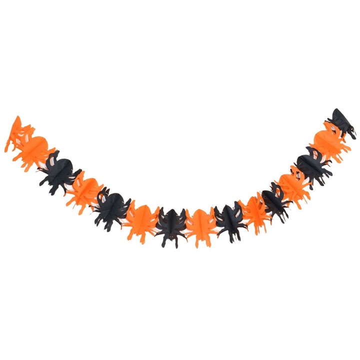 Festone con ragni per Halloween 2 mt.