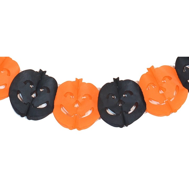 Festone con zucche per Halloween 2 mt.