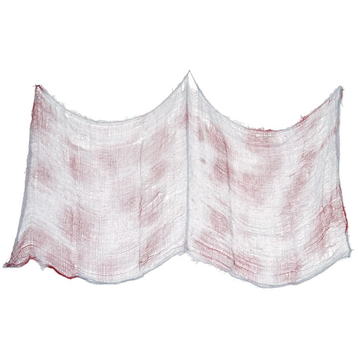 Grey-red spider web for Halloween 183x76 cm h