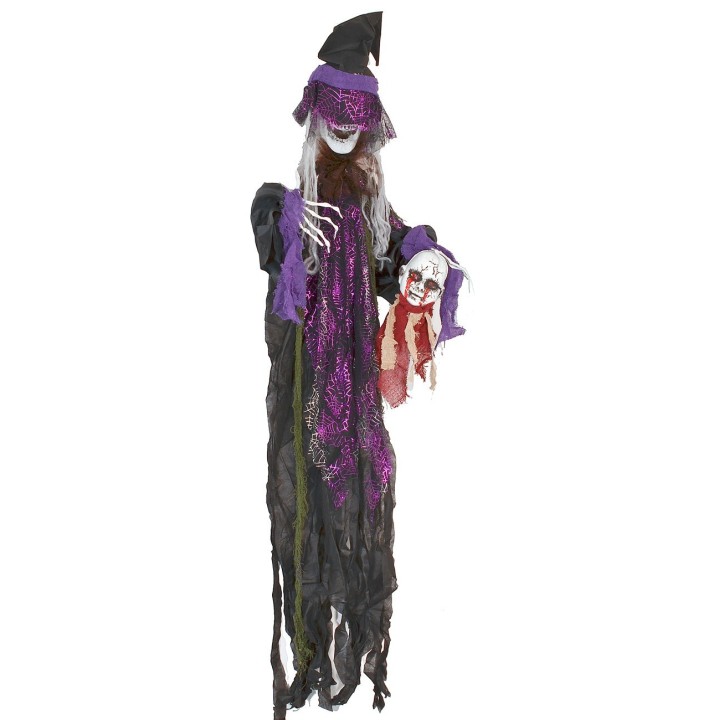 Mostro fantasma con testa in mano luci e suoni Halloween h 185