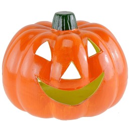 Calabaza portavelas para Halloween cm 18x15 h