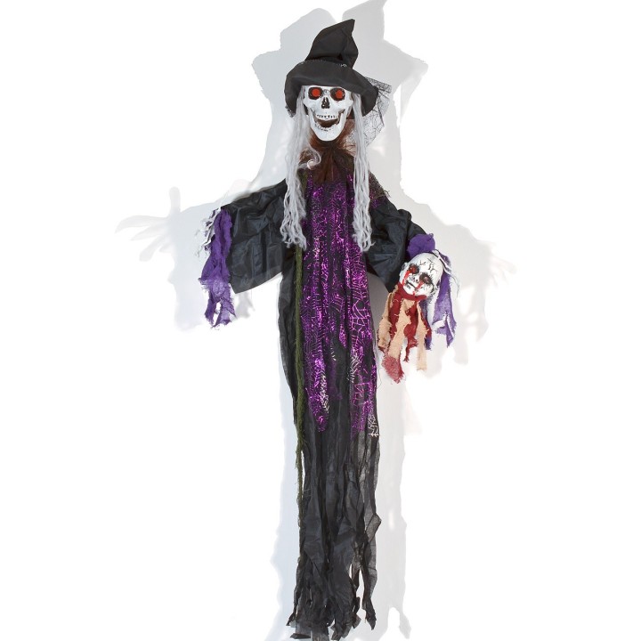Monstruo fantasma con cabeza en mano luces y sonidos Halloween