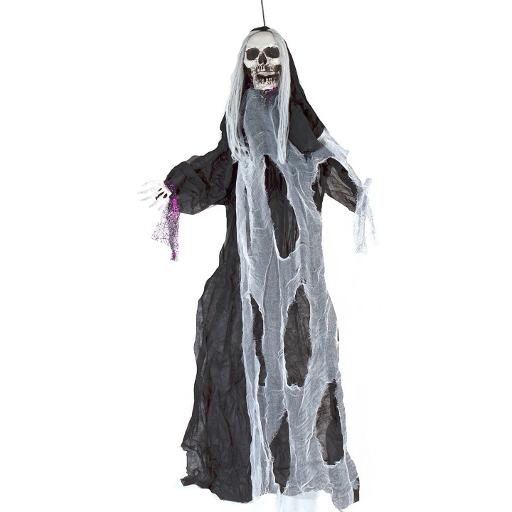 Black ghost monster hanger with Halloween lights and sounds h