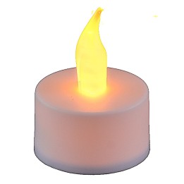 White tealight ø 3.7 cm with battery-powered tealight flame