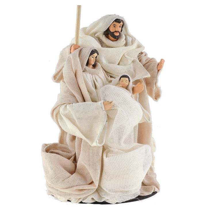 Nativity with fabric clothes cm ø 10x16.5 h