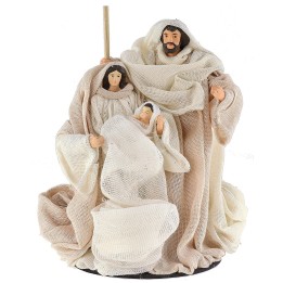 Nacimiento con ropa de tela cm ø 10x16,5 h