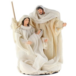 Natividad con ropa de tela cm ø 10x16,5 h