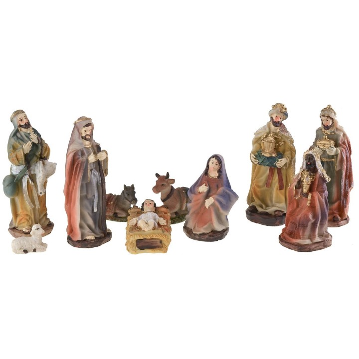 Nativity 10 subjects series 12 cm in resin