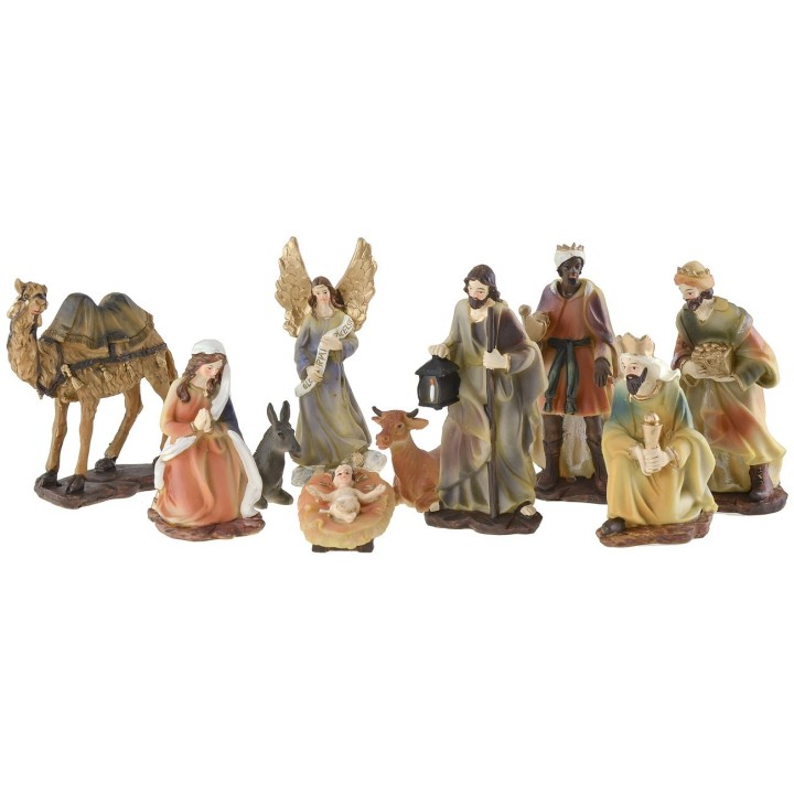 Nativity 10 subjects series 15 cm in resin