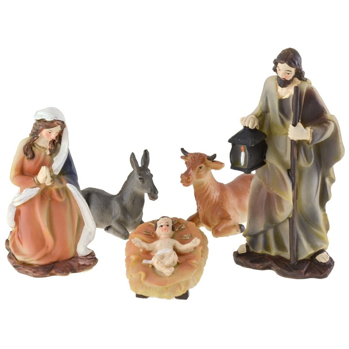 Nativity 10 subjects series 15 cm in resin
