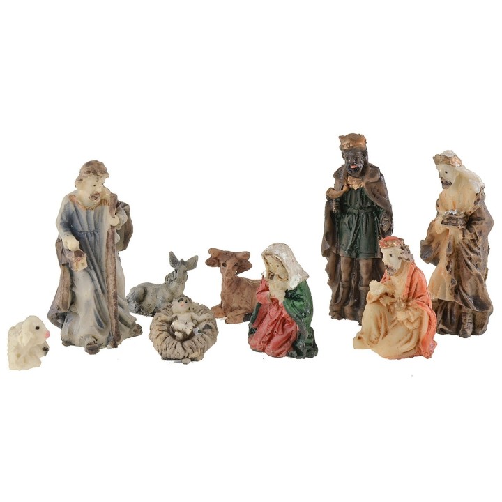 Natività 9 soggetti serie 5 cm in resina