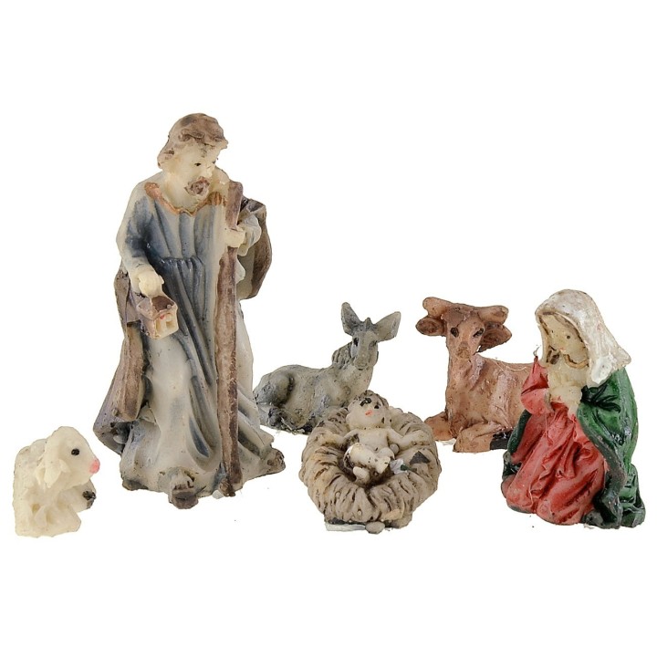 Nativity 9 subjects series 5 cm in resin