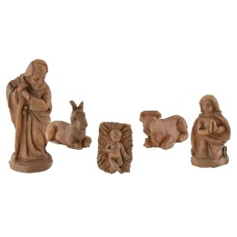 Nativity 5 subjects series 3 cm terracotta colour