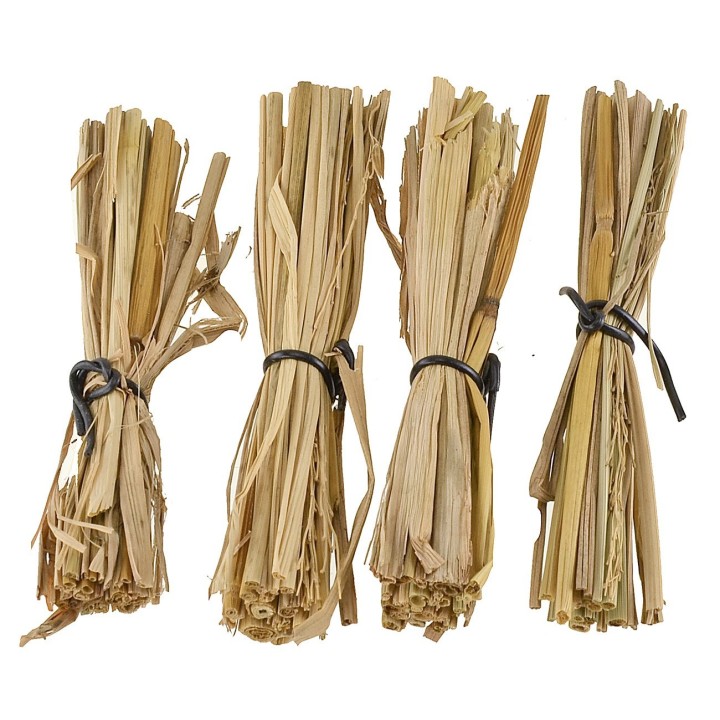 Set of 4 bundles of straw 11 cm