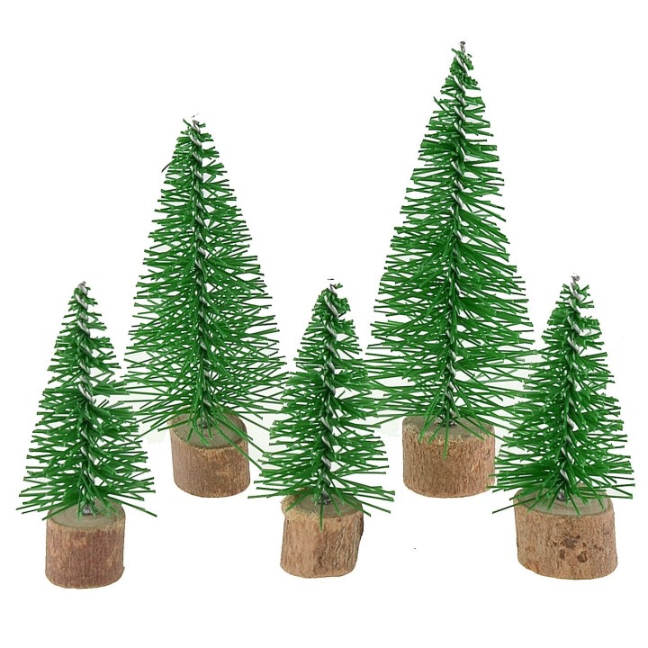 Set of 5 pines h 5-7.5-8 cm