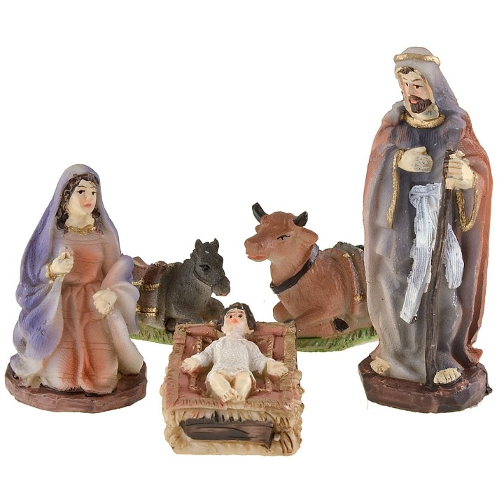 Natività 10 soggetti serie 9 cm in resina