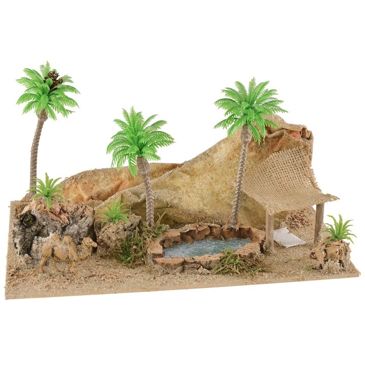 Oasis con camello de 26x18x14 cm h