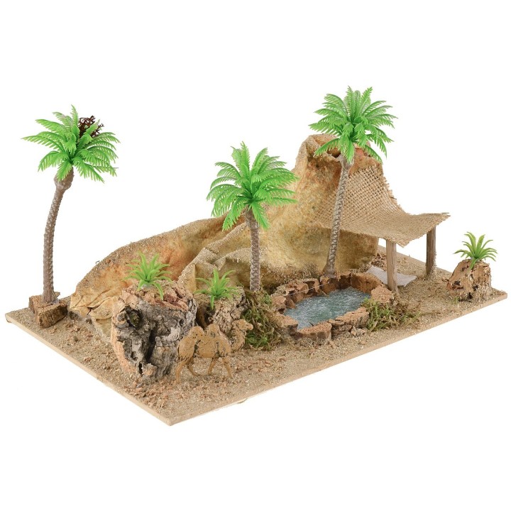 Oasis con camello de 26x18x14 cm h