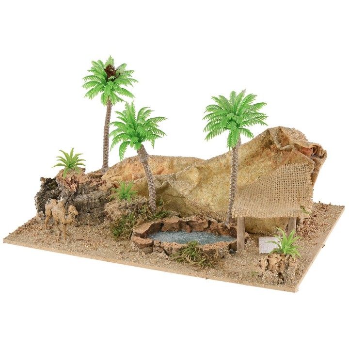Oasis con camello de 26x18x14 cm h
