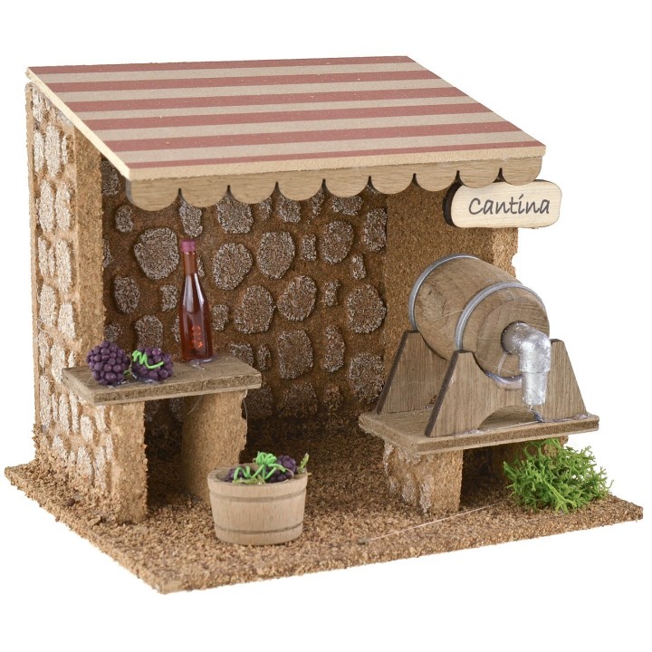 Cantina di vini per presepe cm 15x13x13 h