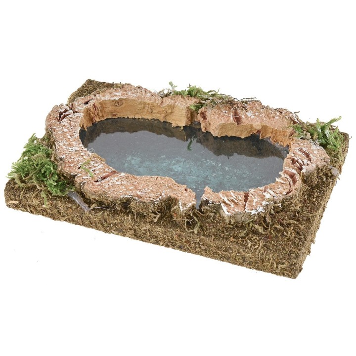 Oval lake depth effect for nativity scene 12.5x8.5x2 h cm