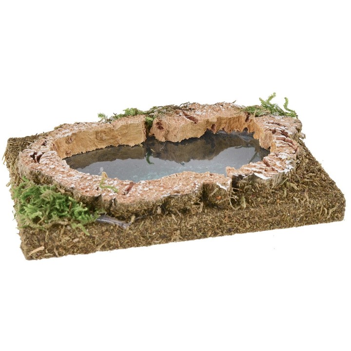 Oval lake depth effect for nativity scene 12.5x8.5x2 h cm
