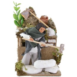 Moving stone crusher for 10 cm nativity scene