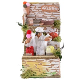 Moving ice cream maker for 10 cm nativity scene
