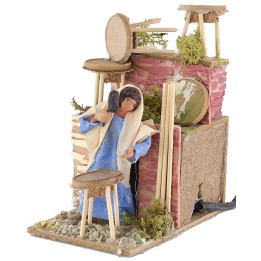 Maker of moving stools for 10 cm nativity scene