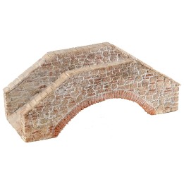 Bridge of stuccoed stones for nativity scene 30x12x11.5 cm h