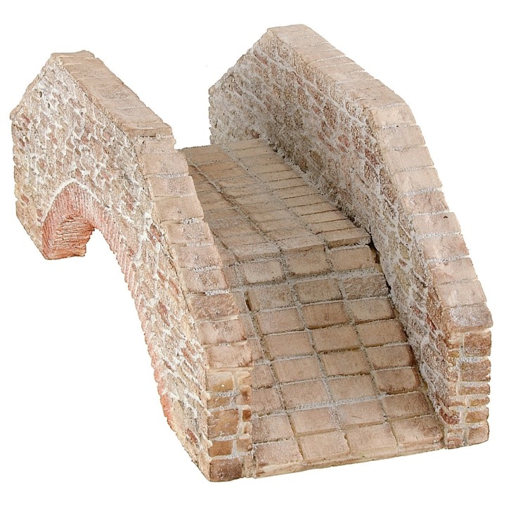 Bridge of stuccoed stones for nativity scene 30x12x11.5 cm h