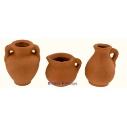 Conjunto de 3 ánforas cm 4 h. 
