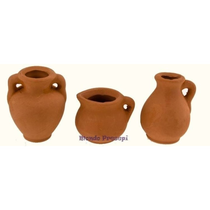 Conjunto de 3 ánforas cm 4 h. 