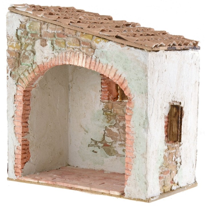 Bottega per presepe illuminata cm 15x9x16 h