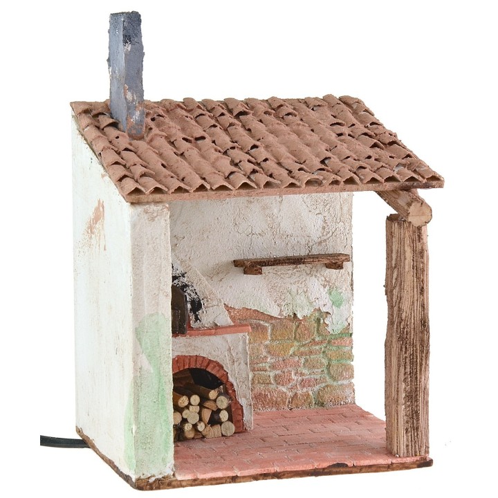 Forno stuccato e funzionante con tettoia cm 15x12x22,5 h