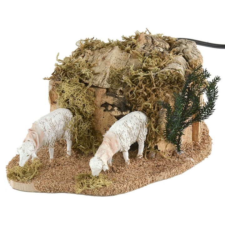 Coppia di pecore serie 12 cm Landi Moranduzzo in movimento cm