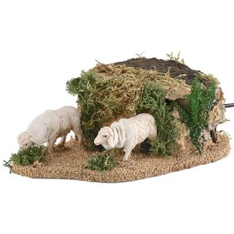 Sheep in motion for statues of 10 grazing 13x20x7 h cm